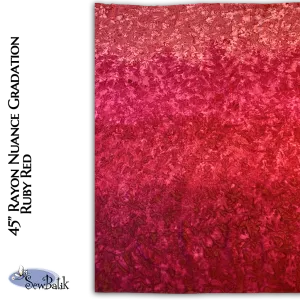 45" Rayon - Nuance Gradation - Ruby Red