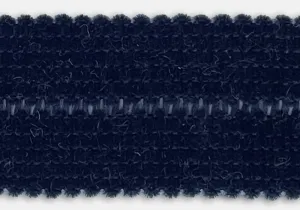 1 1/4" Midnight Navy Fold-Over Chenille Polyester Trim (Made in Germany)