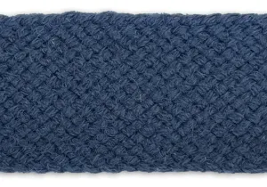 1 1/4" Slate Grey Braided Wool Trim (Made in Japan)