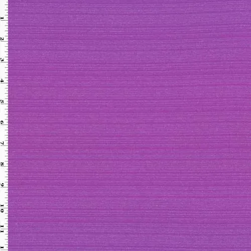 1 3/4 YD PC-Bright Heather Purple Stripe Jersey Knit Activewear Fabric