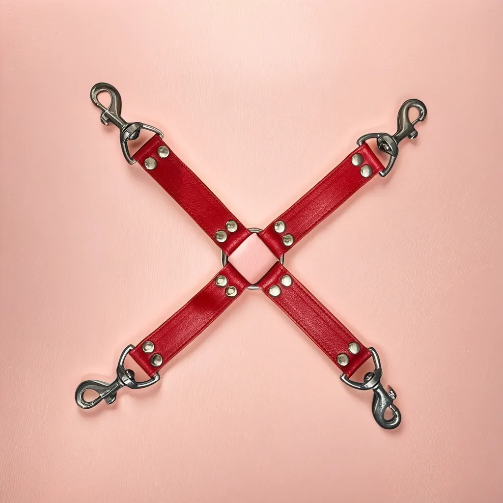 10 PCS RED LEATHER BDSM & BONDAGE KIT