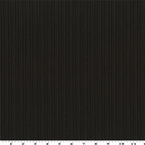 2 YD PC-Brown Wool Double Crepe Stripe Suiting Fabric