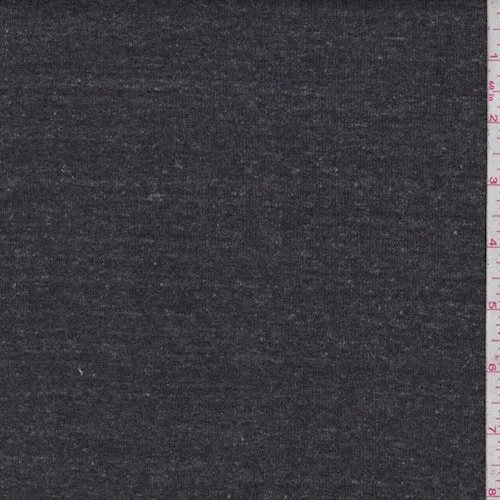 2 YD PC-Heather Dark Charcoal Rib Knit Fabric