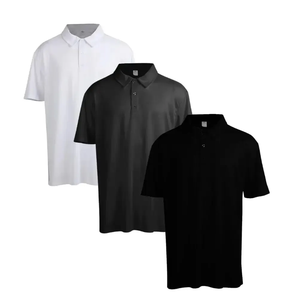 3 Pack Men's Solid Color Polo Shirt