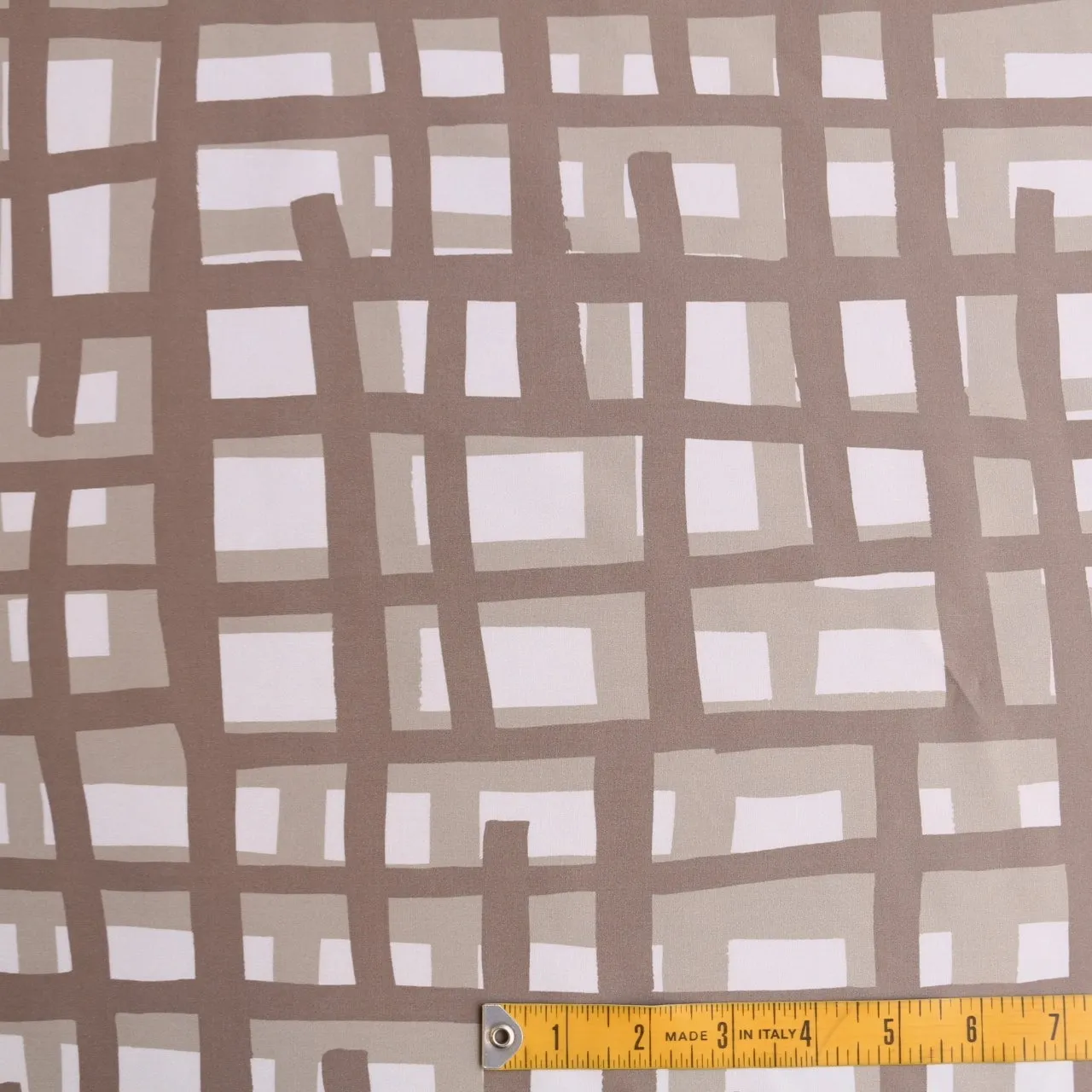 3D Grid Mocha Poplin