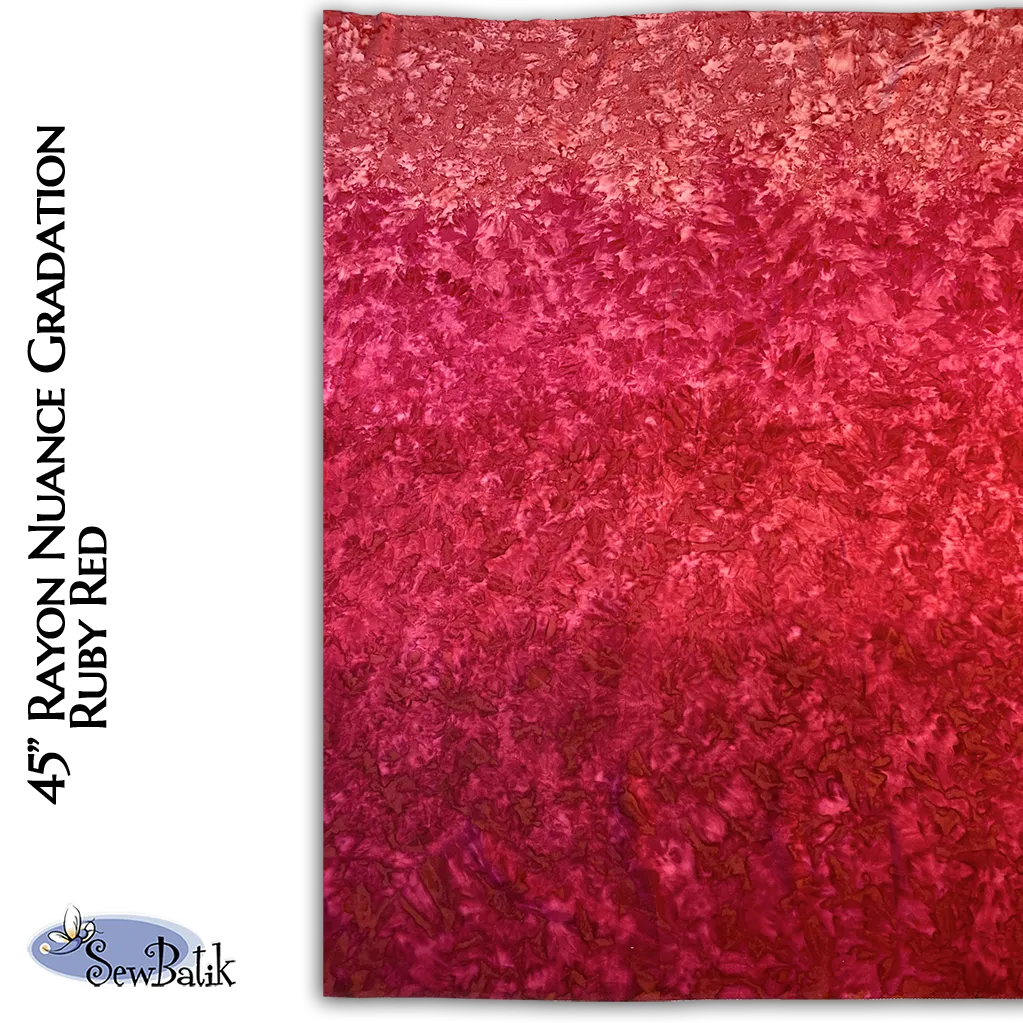 45" Rayon - Nuance Gradation - Ruby Red