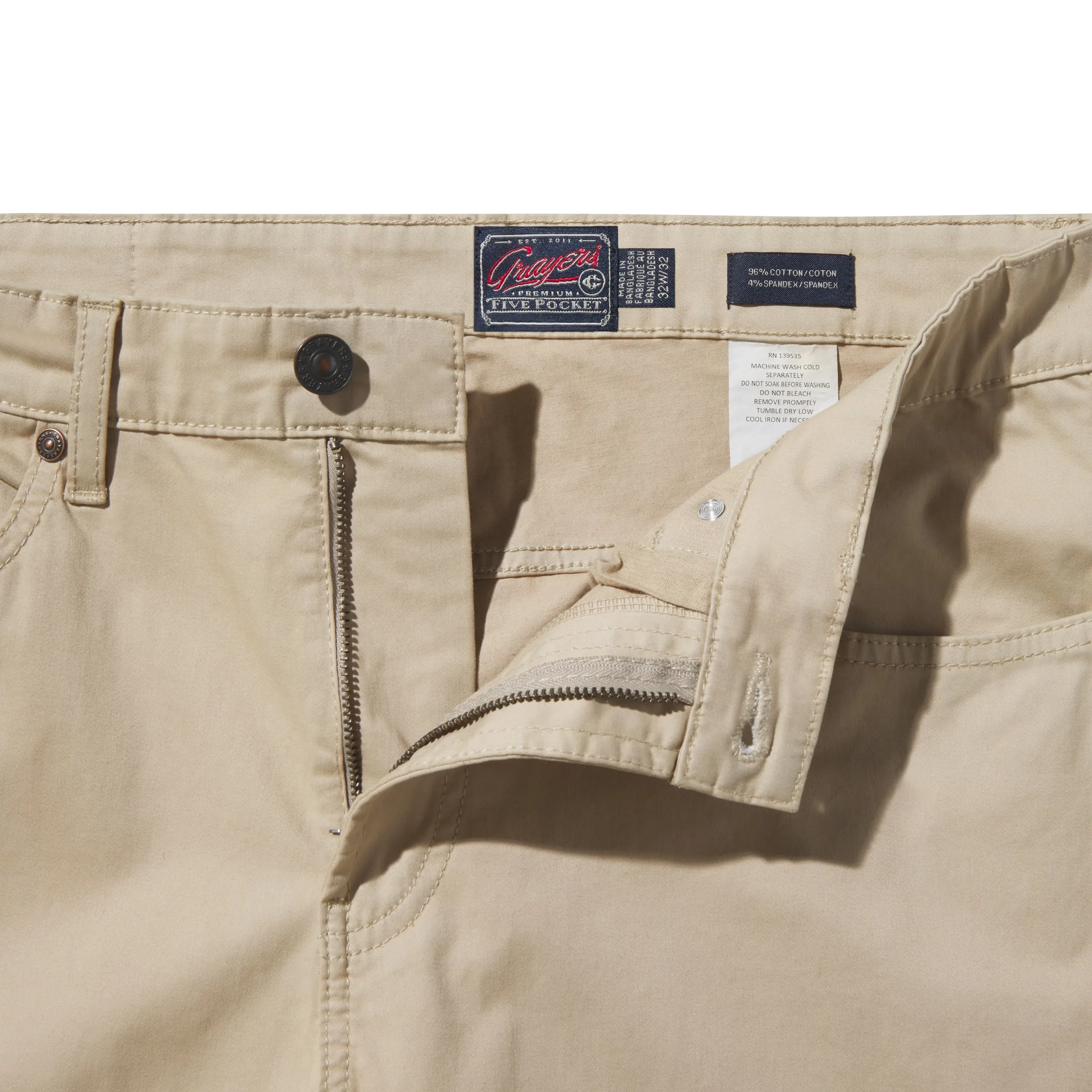 Alternative Stretch Slim Fit 5 Pocket - Pebble