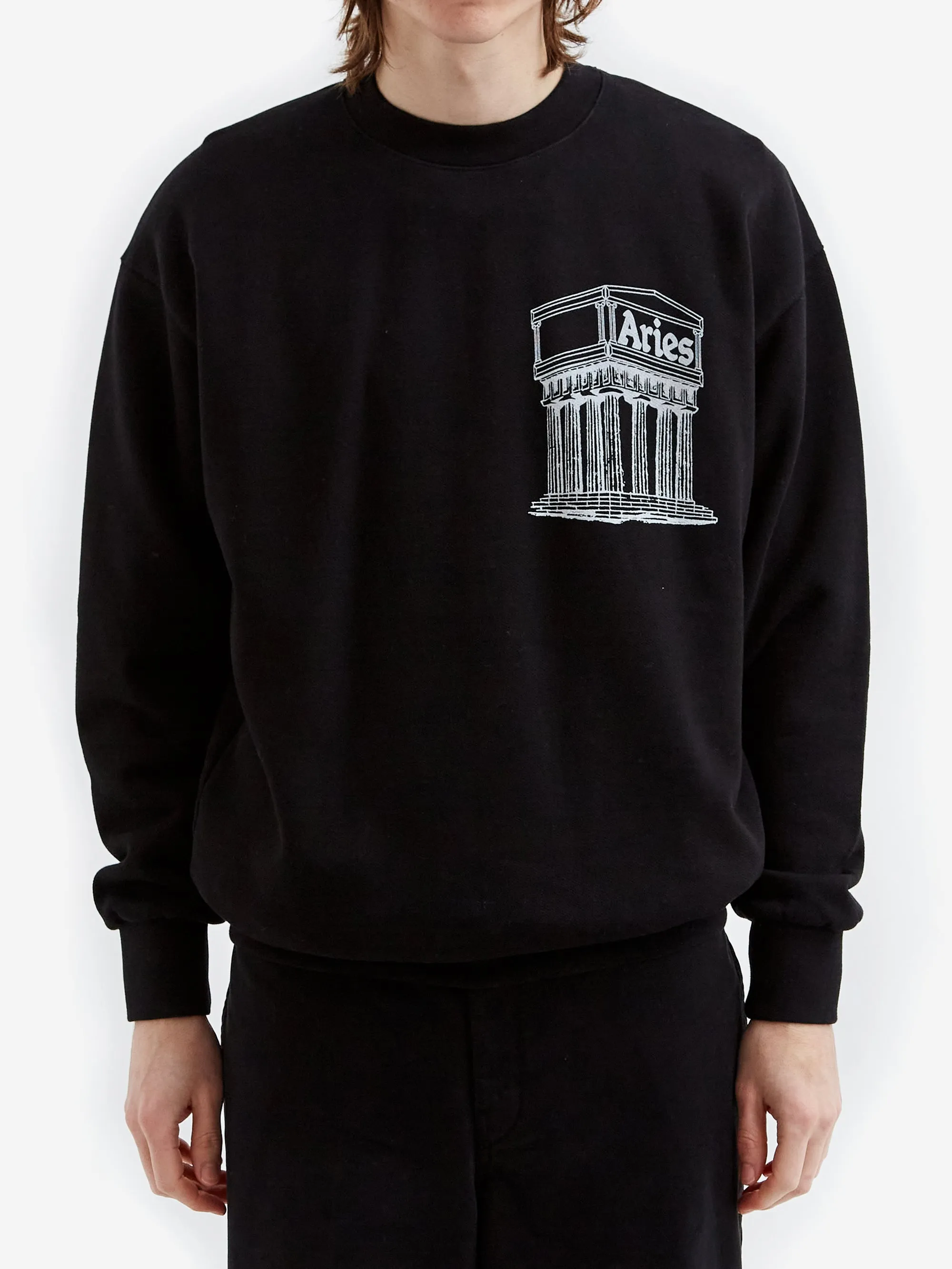 Aries Premium Black Mega Temple Sweatshirt