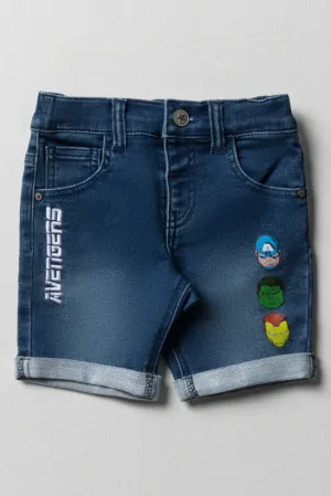 Avengers Denim Shorts Dark Blue