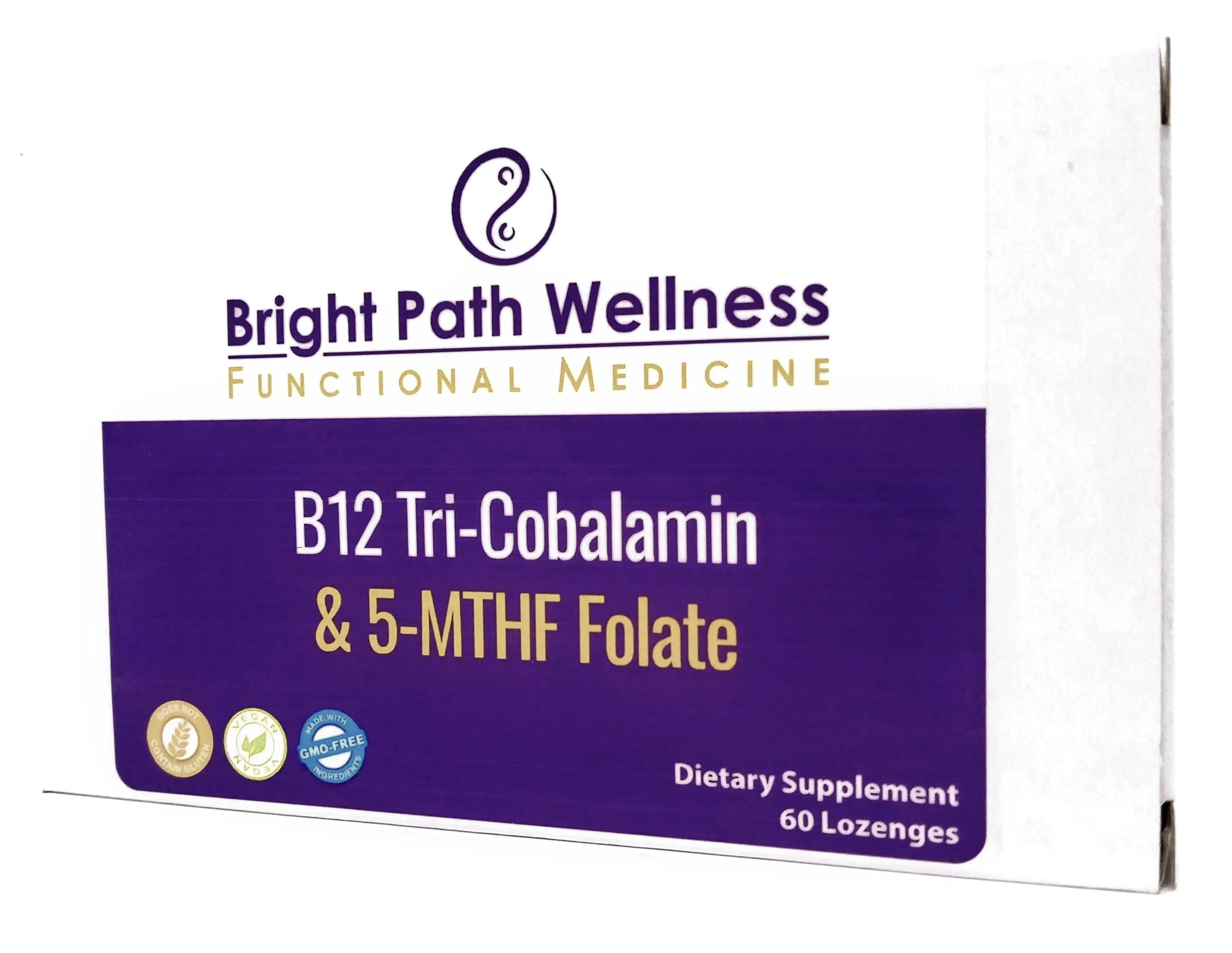 B12 Tri-Cobolamin plus 5-MTHF Folate - 60 Lozenges - Non-GMO