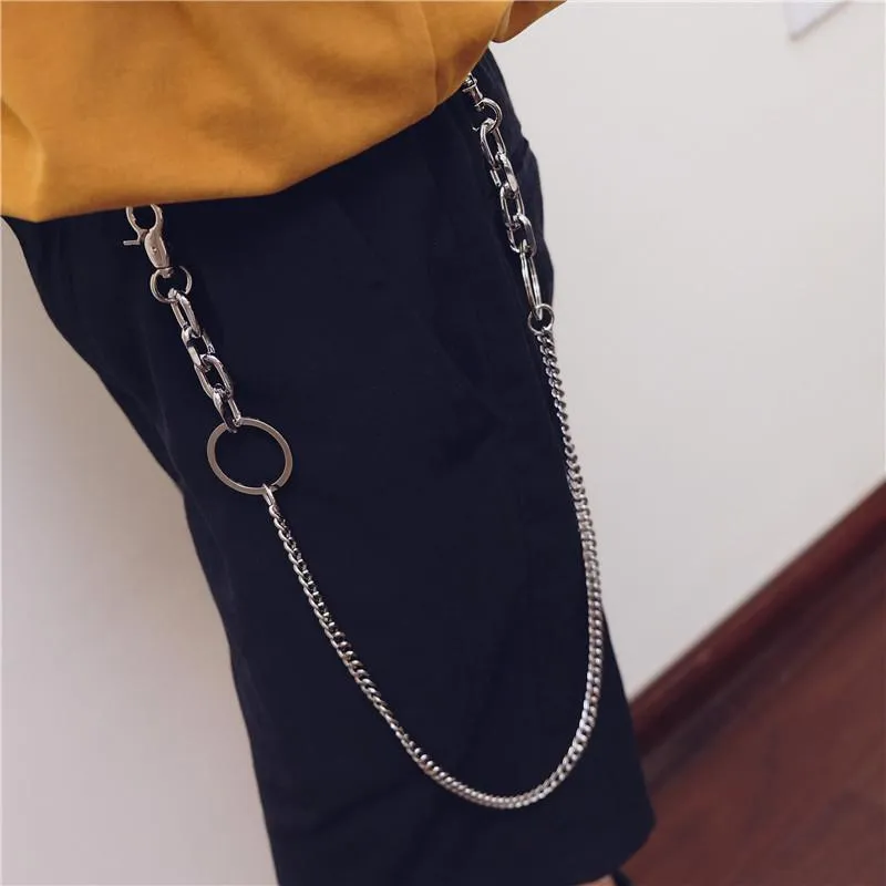 Badass Silver Womens Mens jeans chain jean chain Pants Chain Long Biker Wallet Chain For Men