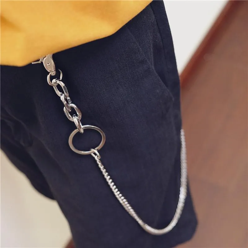 Badass Silver Womens Mens jeans chain jean chain Pants Chain Long Biker Wallet Chain For Men