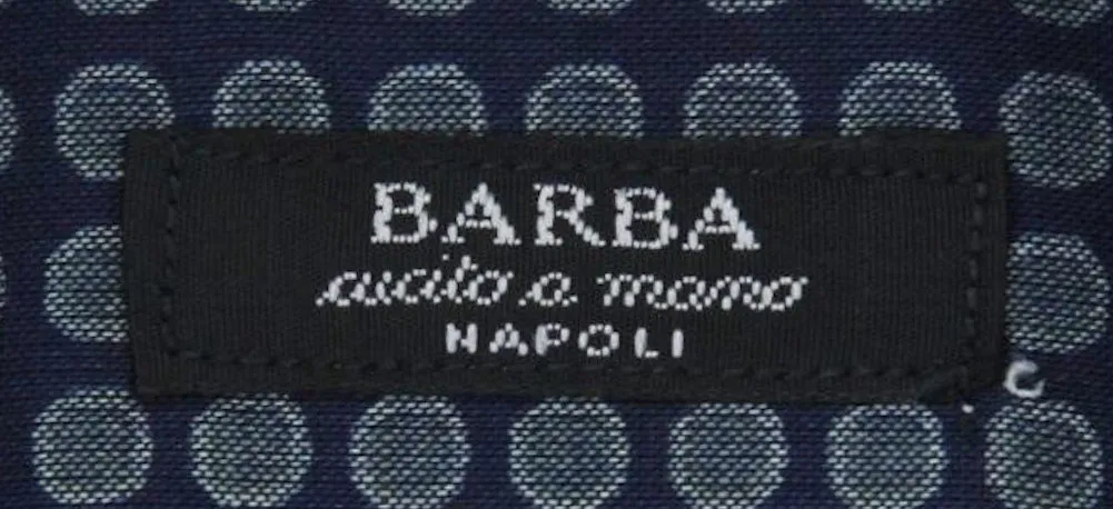 Barba Napoli Navy Blue Shirt - Extra Slim - 16.5 US / 42 EU