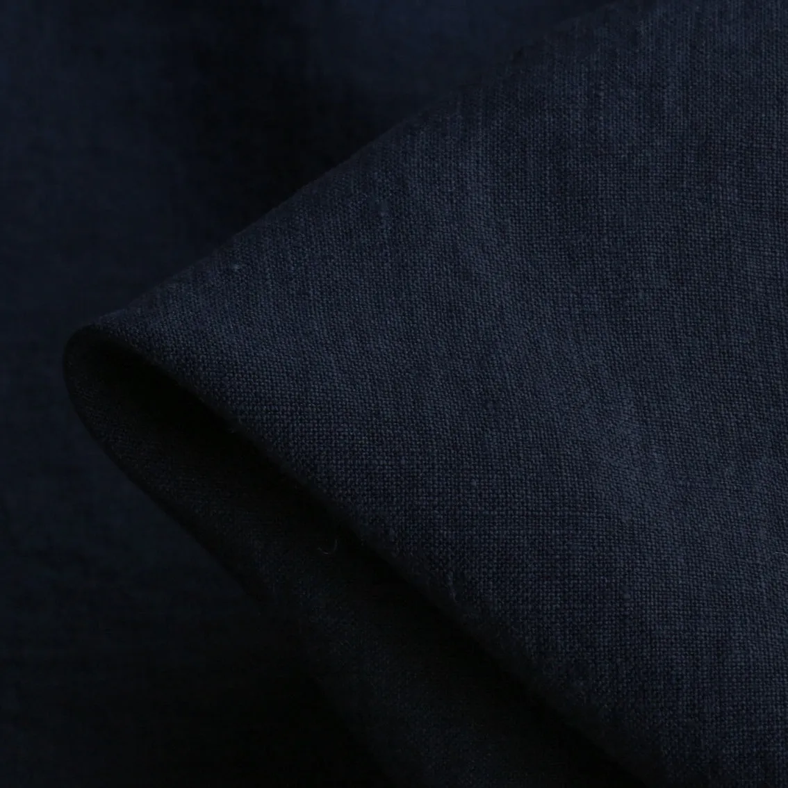 Bedford Midnight Navy Washed Linen