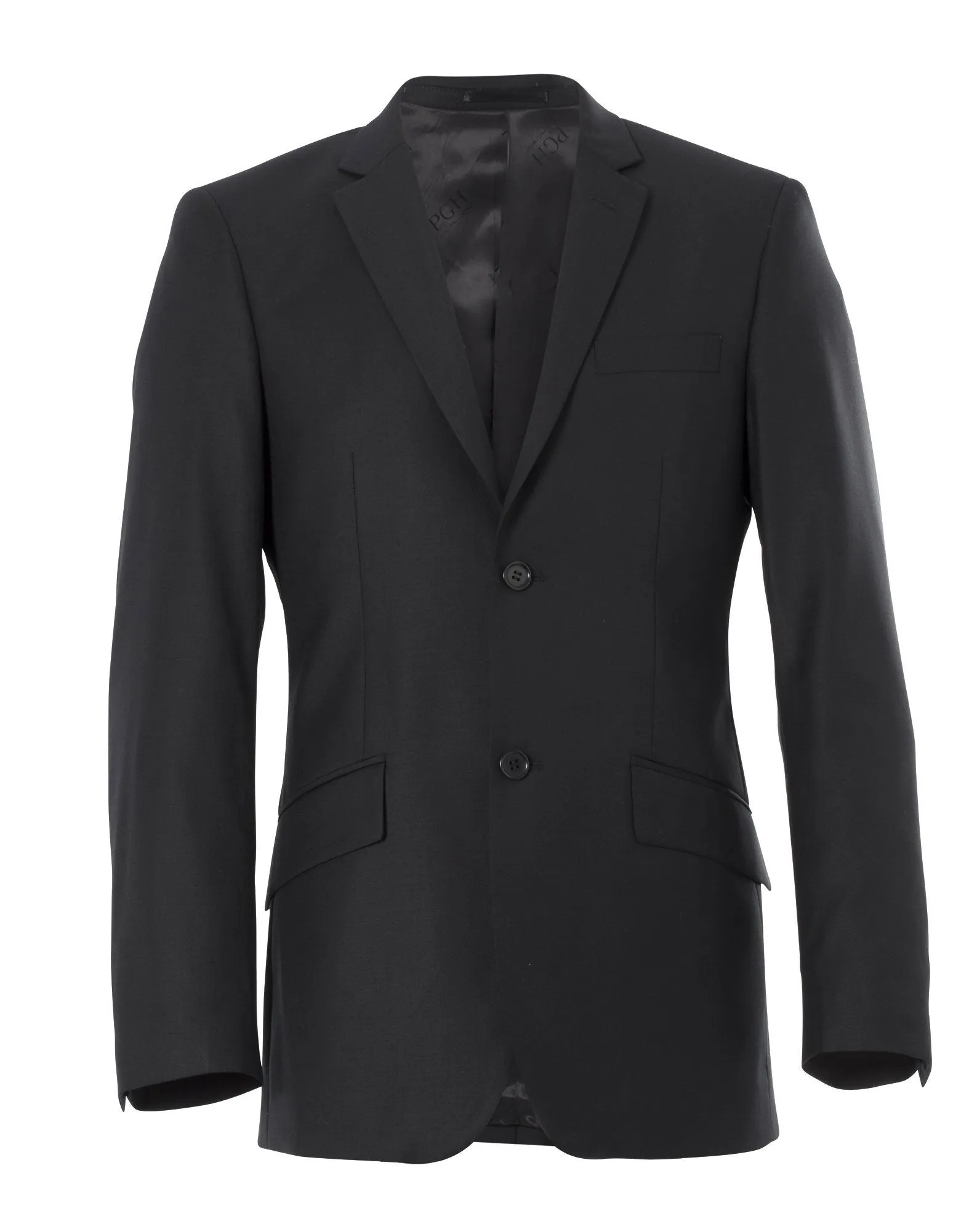 Big Mens PGH Pure Wool Black Suit Set