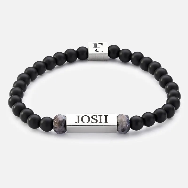 Black Alpha – Personalized Bracelet