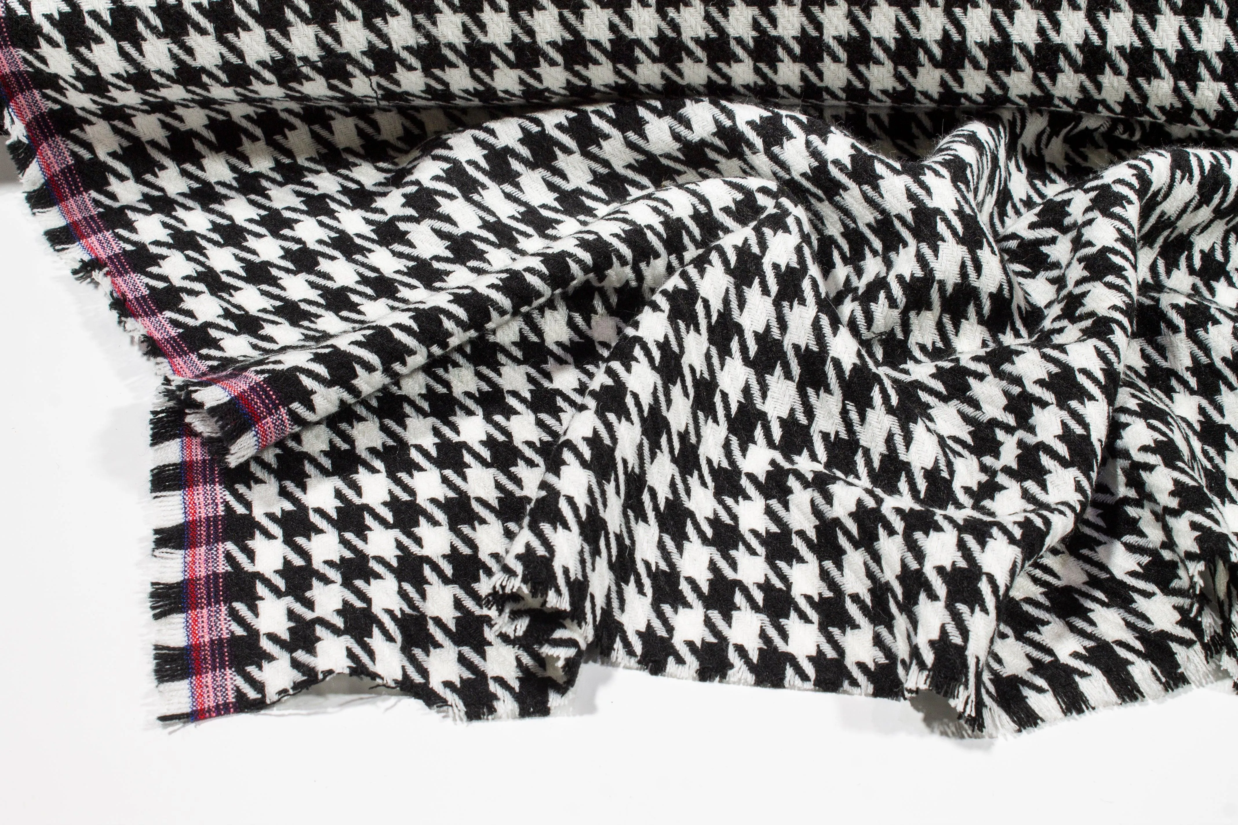 Black and White Houndstooth Tweed