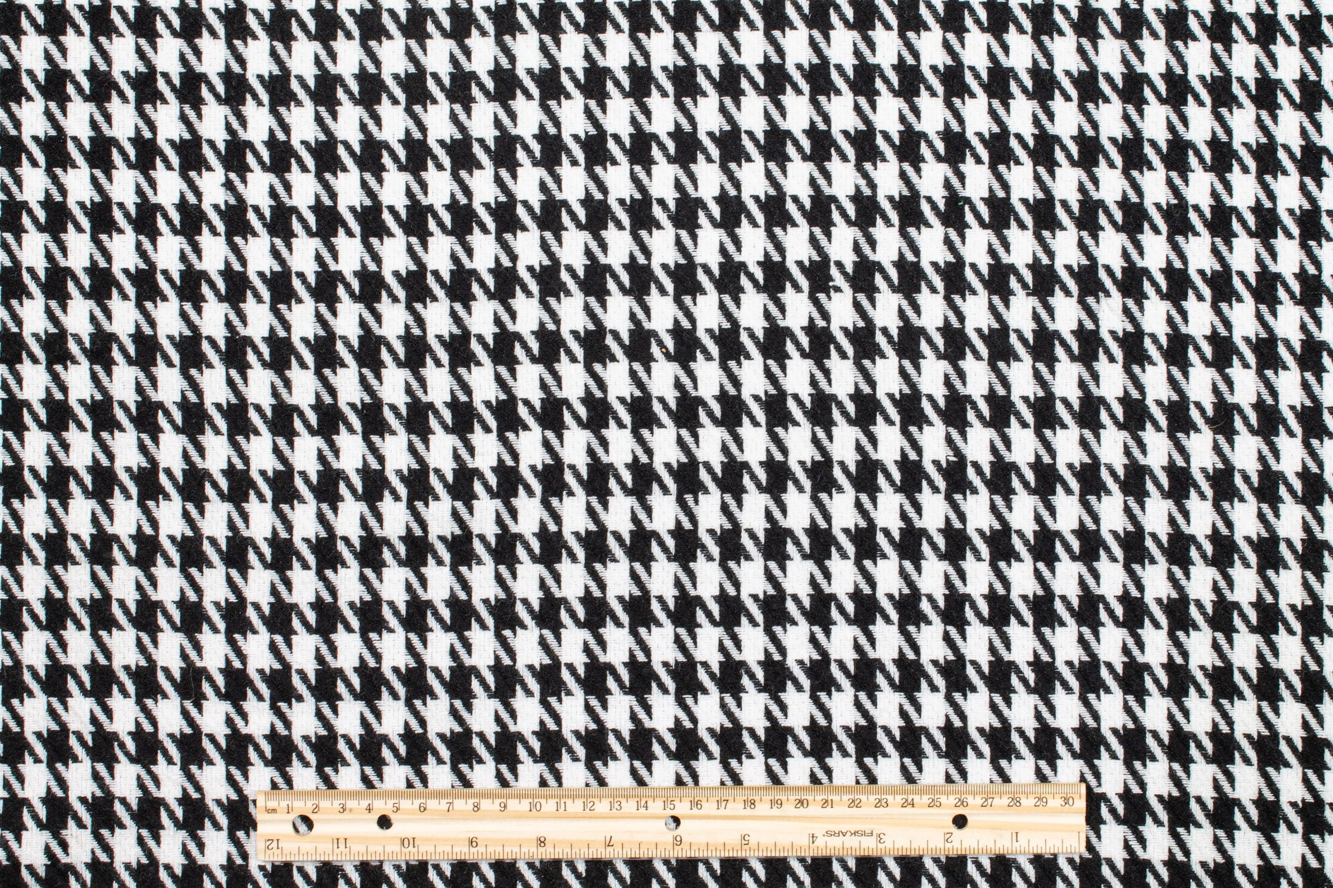 Black and White Houndstooth Tweed