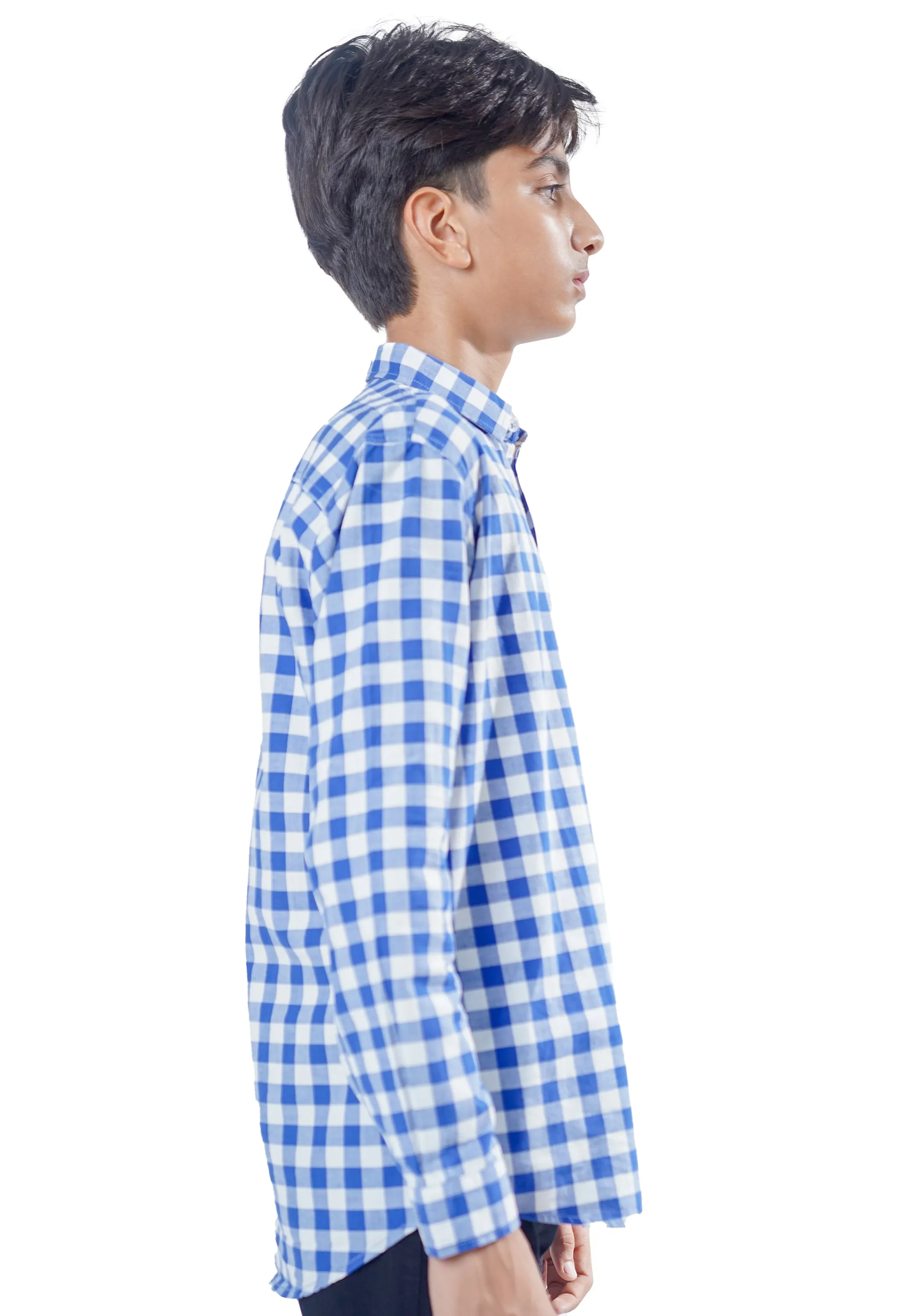 Boy Blue Checkered Shirt