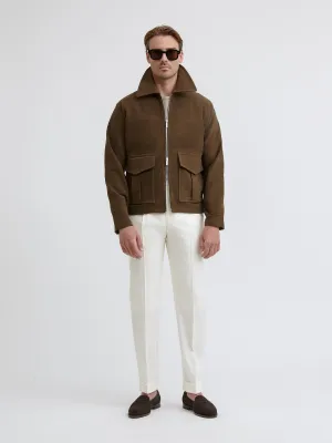 Brown Moleskin Flight Jacket