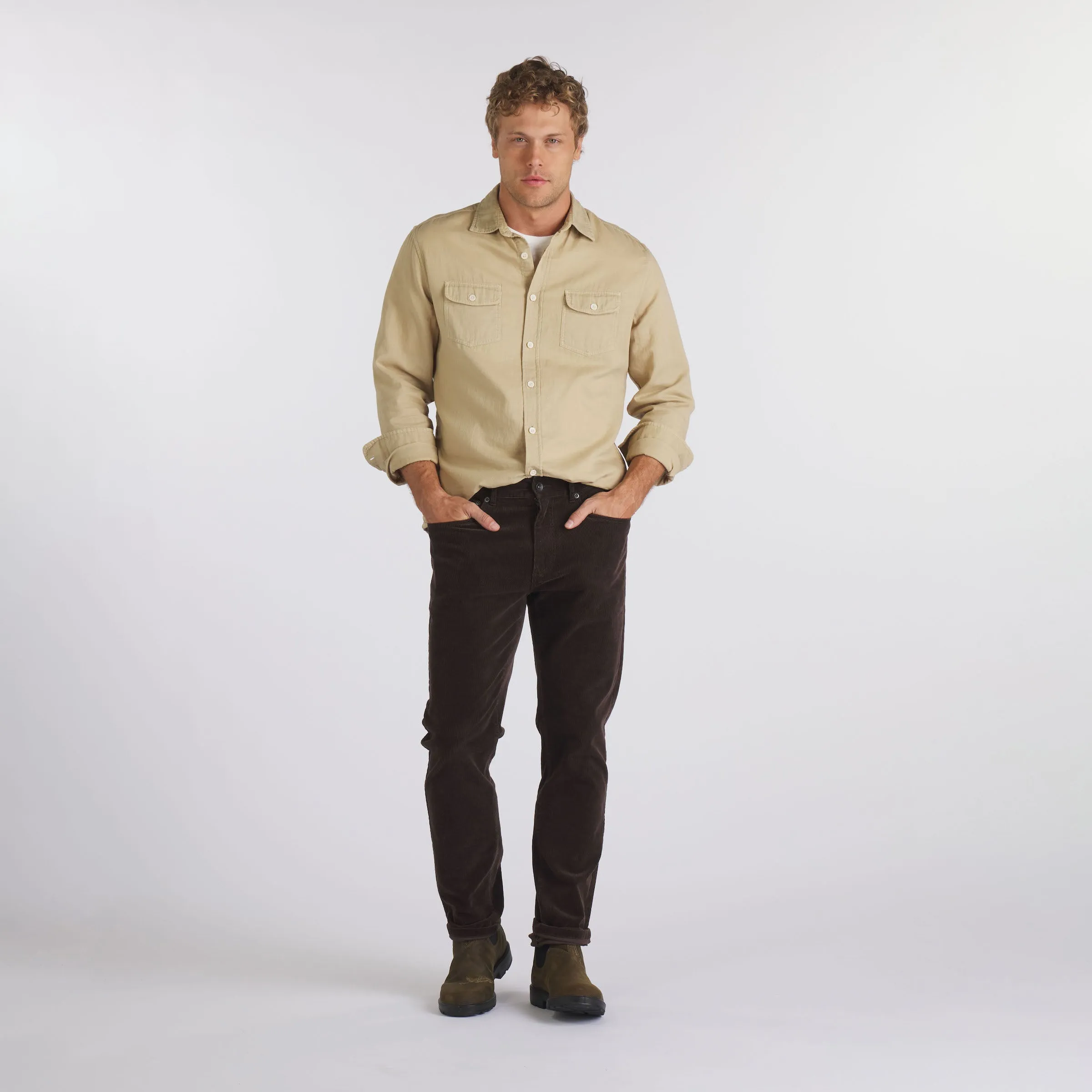 Burlington 5 Pocket Stretch Corduroy  - Coffee Bean