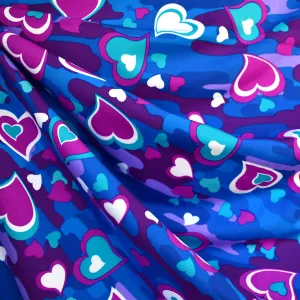 Camo Hearts Swimwear Knit Royal/Purple