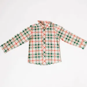 Christmas Plaid Button Down Shirt