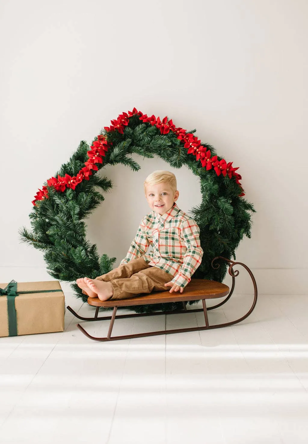 Christmas Plaid Button Down Shirt