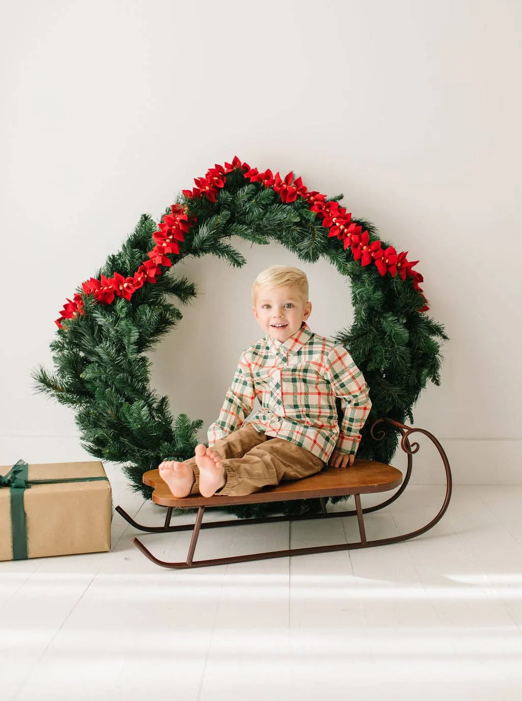 Christmas Plaid Button Down Shirt