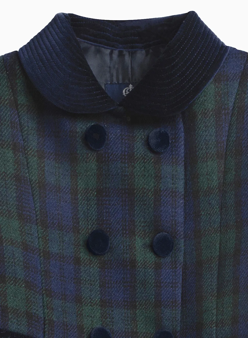 Classic Coat in Navy Tartan