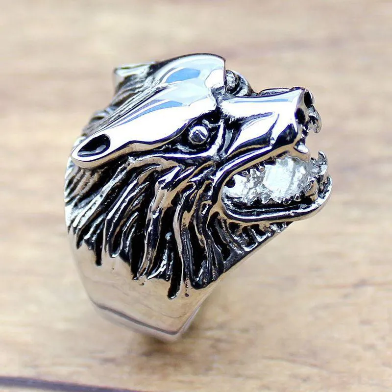 Classic Wolf Head Ring