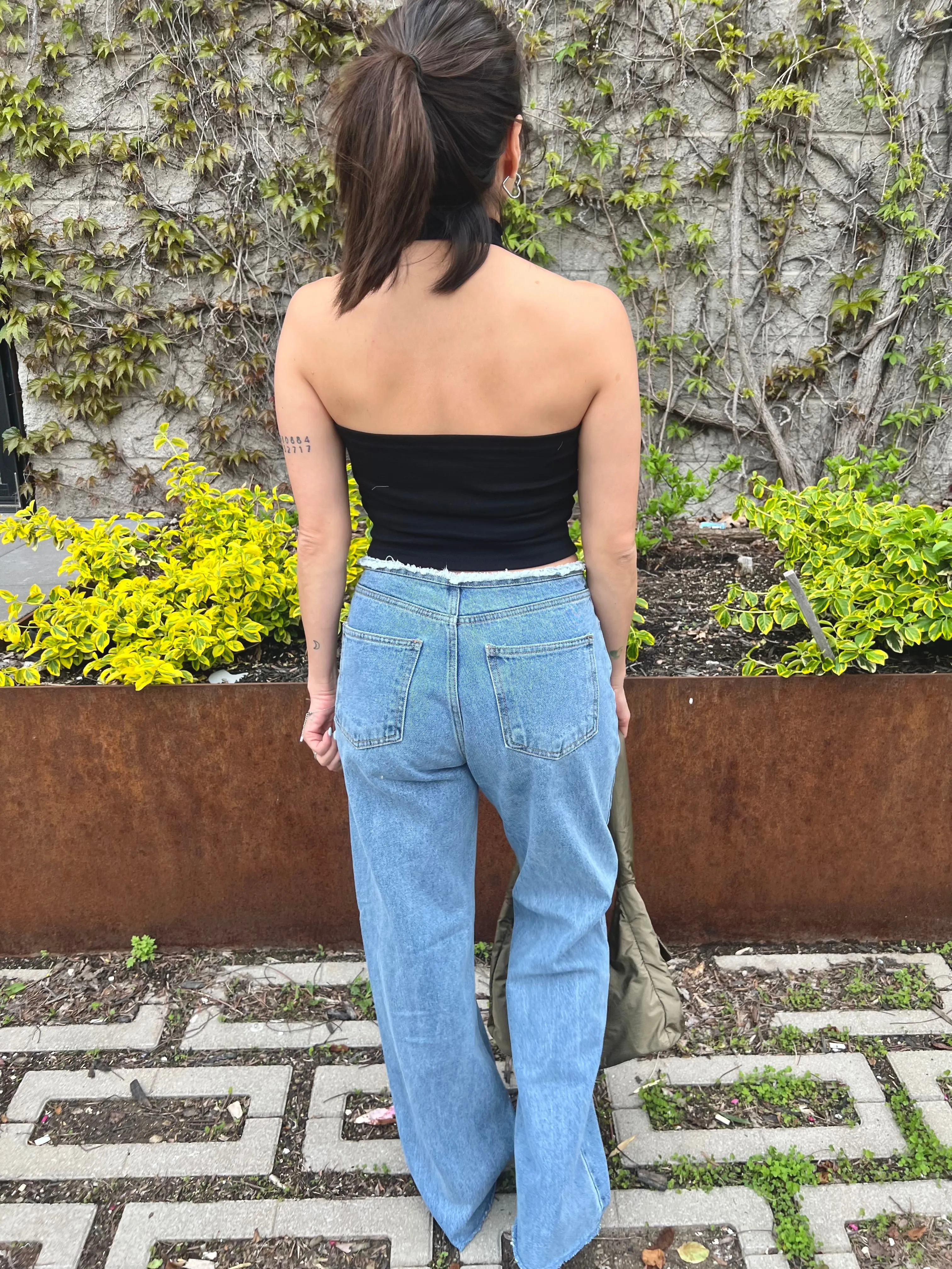 CORE Frayed waist jeans