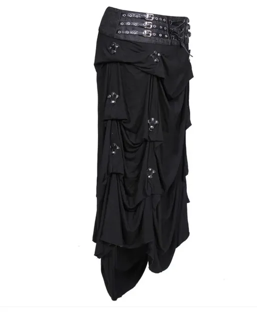 Corset Belt Asymmetric Skirt