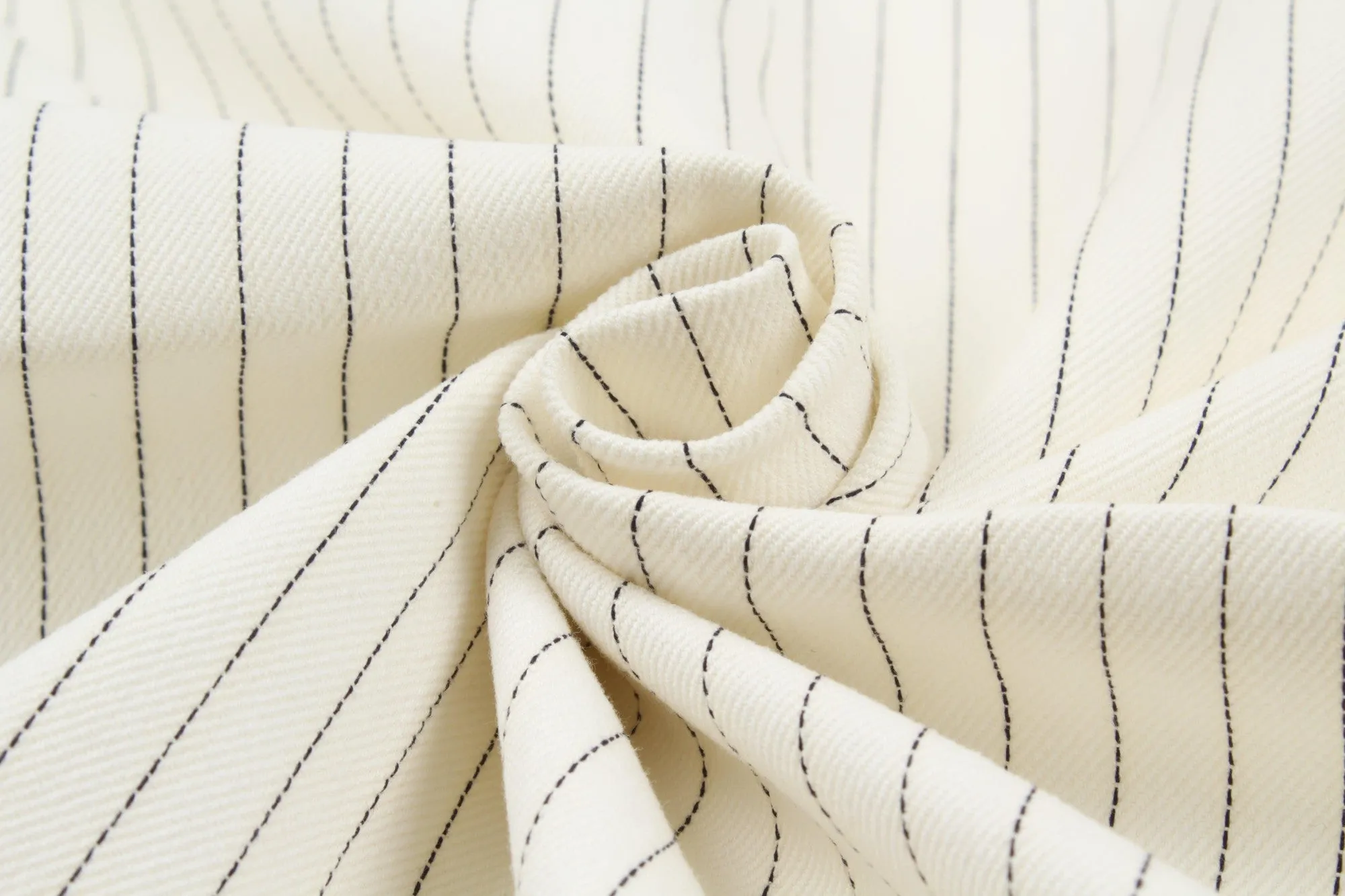 Cotton and Ecovero Viscose Twill for Bottoms and Jackets - Diplomatic Stripes