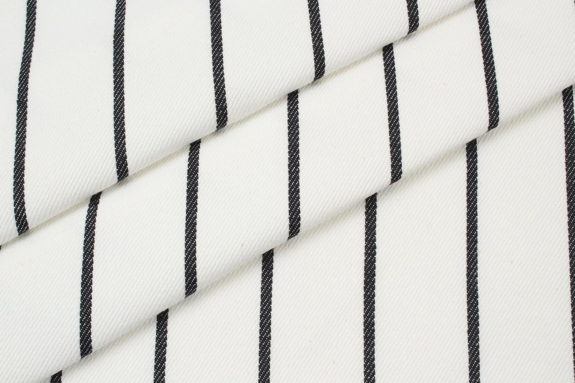 Cotton and Ecovero Viscose Twill for Bottoms and Jackets - Stripes