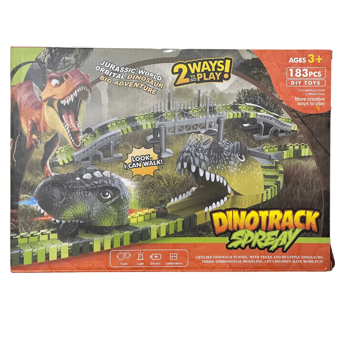 Dinosaur Track 183PC DIY Fun Dinosaur Race Track Construction Toys