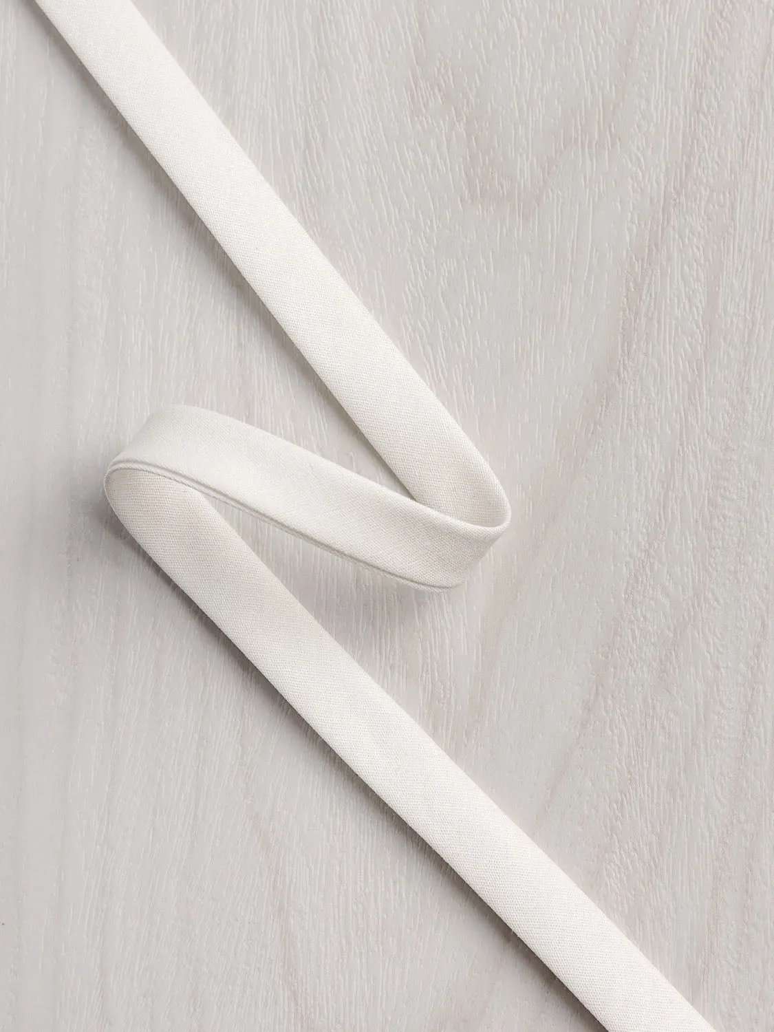 Double-Fold Cotton Poplin Bias Tape - 1/2" (13mm) wide - Cream