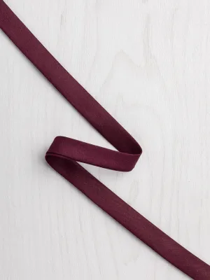 Double-Fold Cotton Poplin Bias Tape - 1/2" (13mm) wide - Merlot