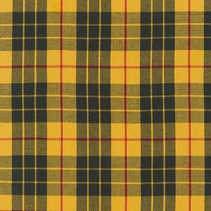 End of Bolt: 1-5/8th yards of Kaufman House of Wales Plaid Yellow Cotton Plaid Woven 3.92oz- Remnant