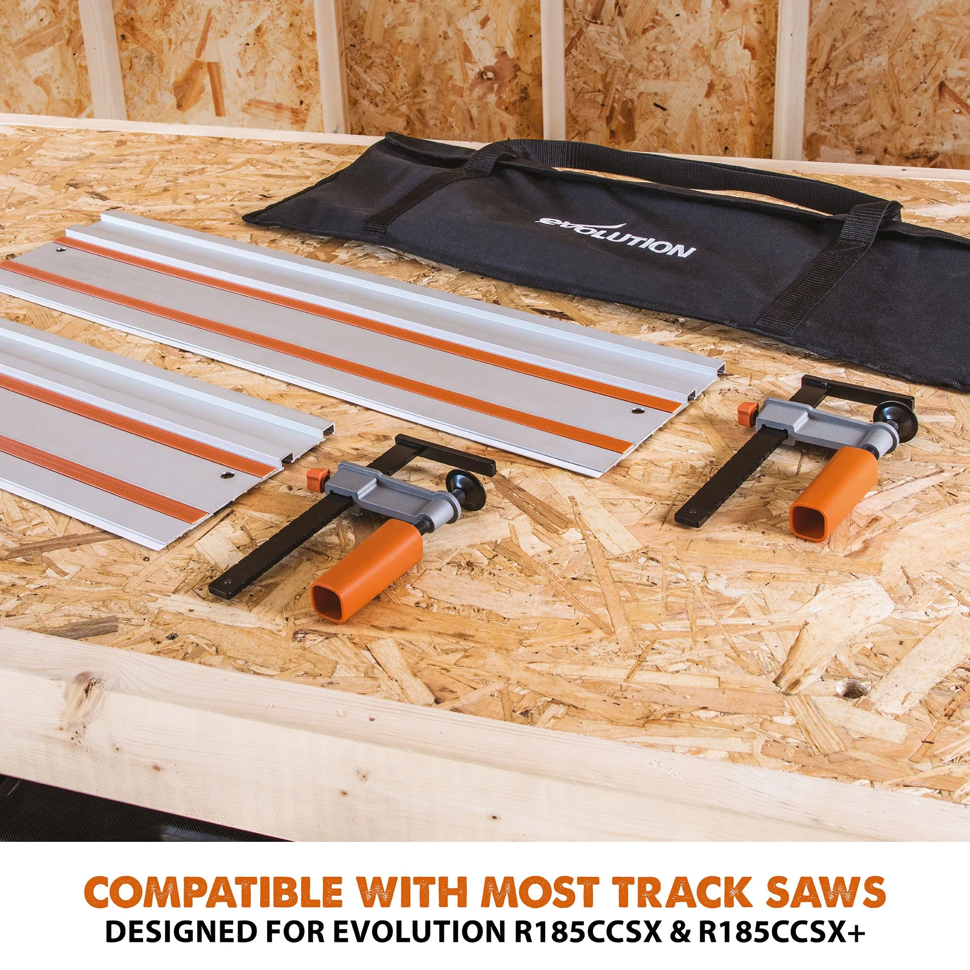 Evolution ST1400 | 55 in. | Circular Saw Track | Clamps & Carry Bag Included