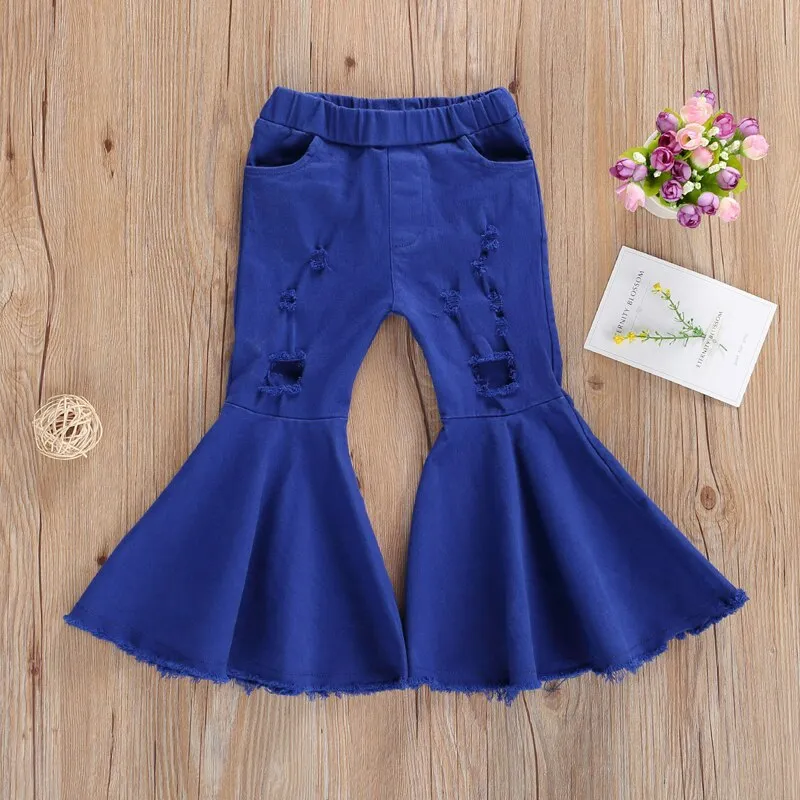 Fashionista Flare Pants, Ripped Boot, 2T-6T