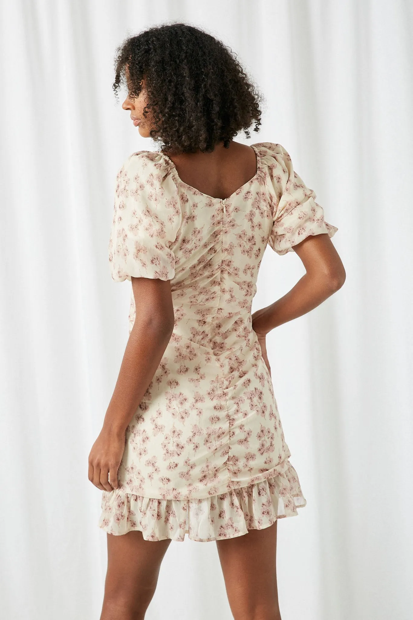 Floral Puff Sleeve Dress