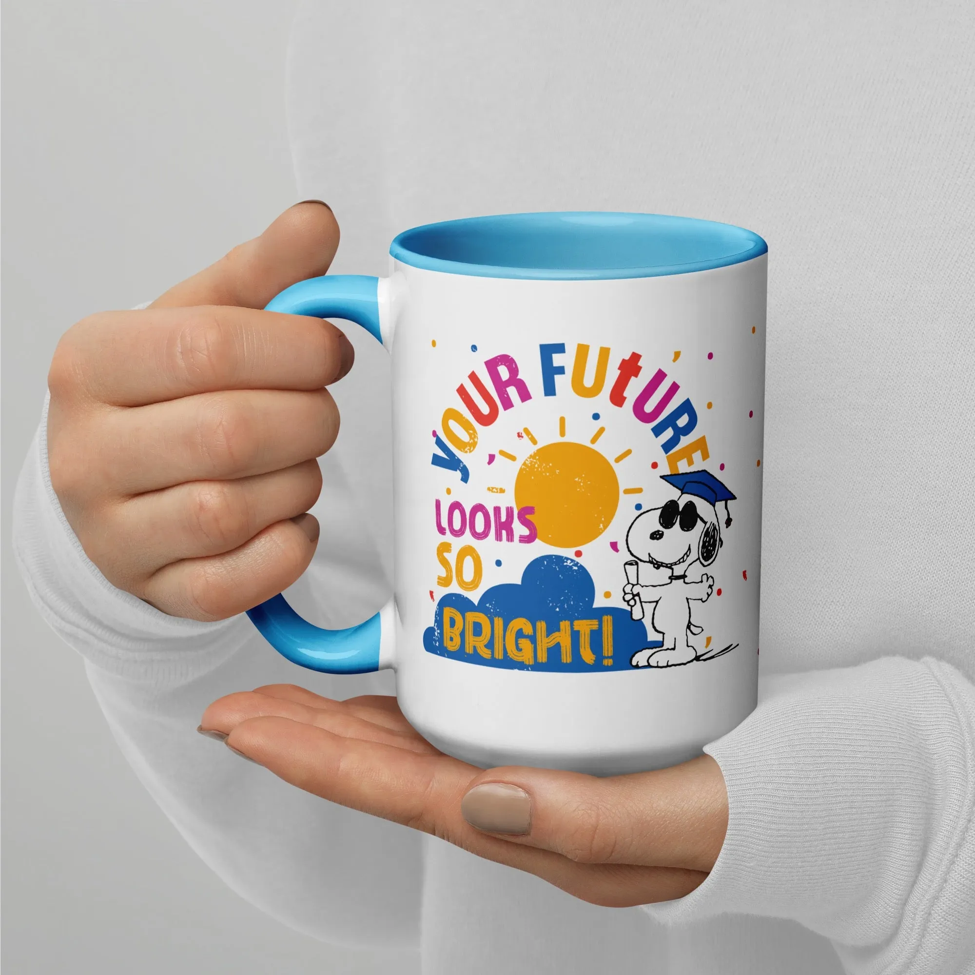 Graduation Snoopy Two Tone Mug