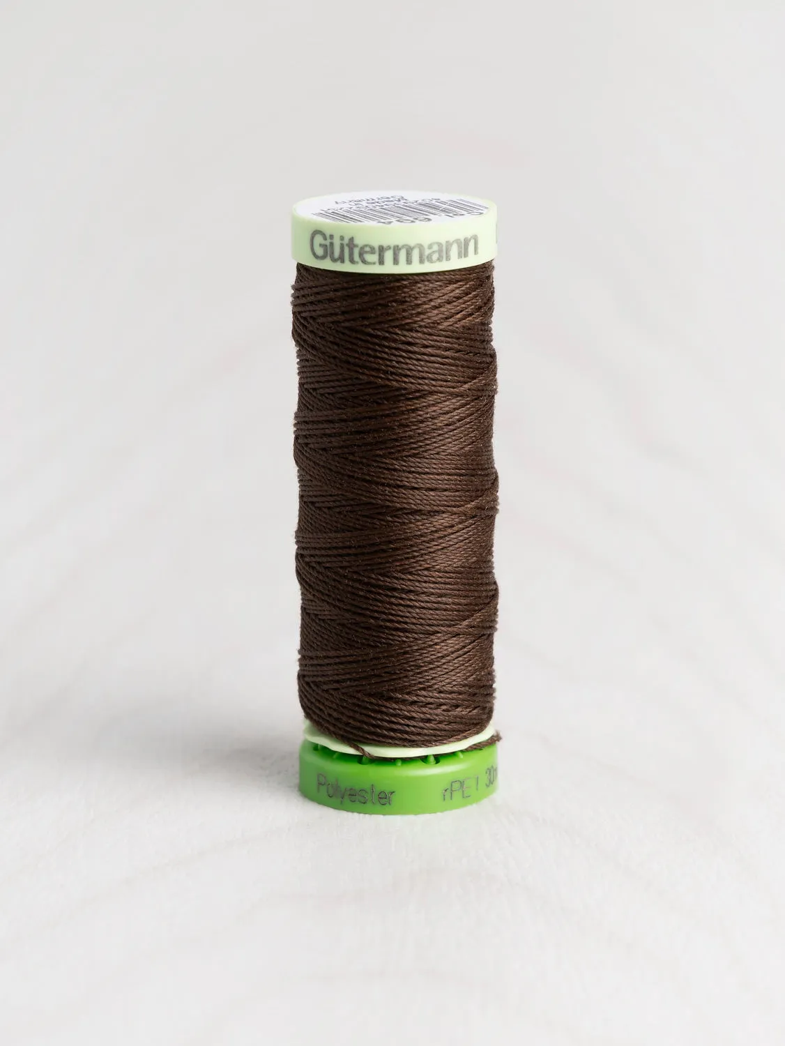 Gütermann rPET Recycled Topstitch Thread - Very Dark Brown 694