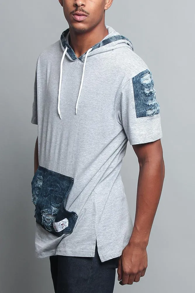 Hooded Denim T-Shirt