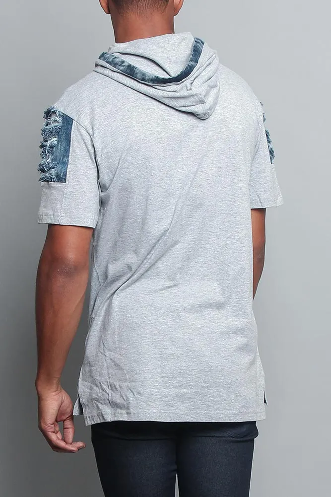 Hooded Denim T-Shirt