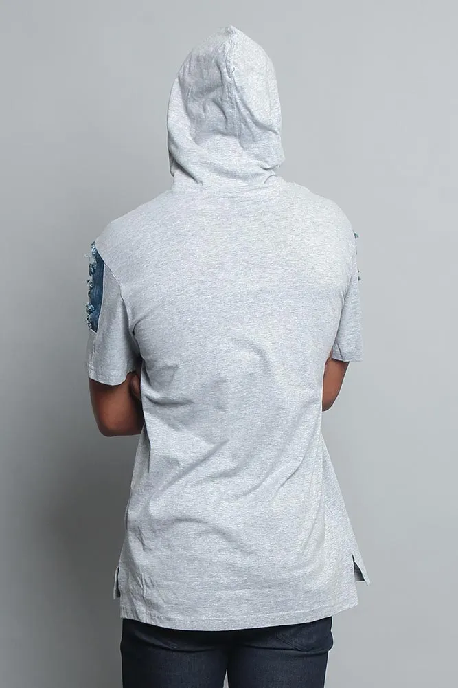 Hooded Denim T-Shirt