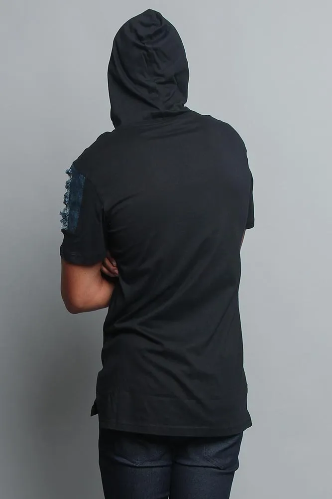 Hooded Denim T-Shirt