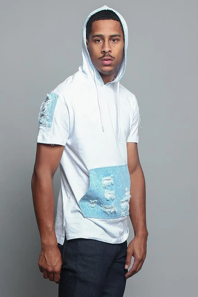 Hooded Denim T-Shirt