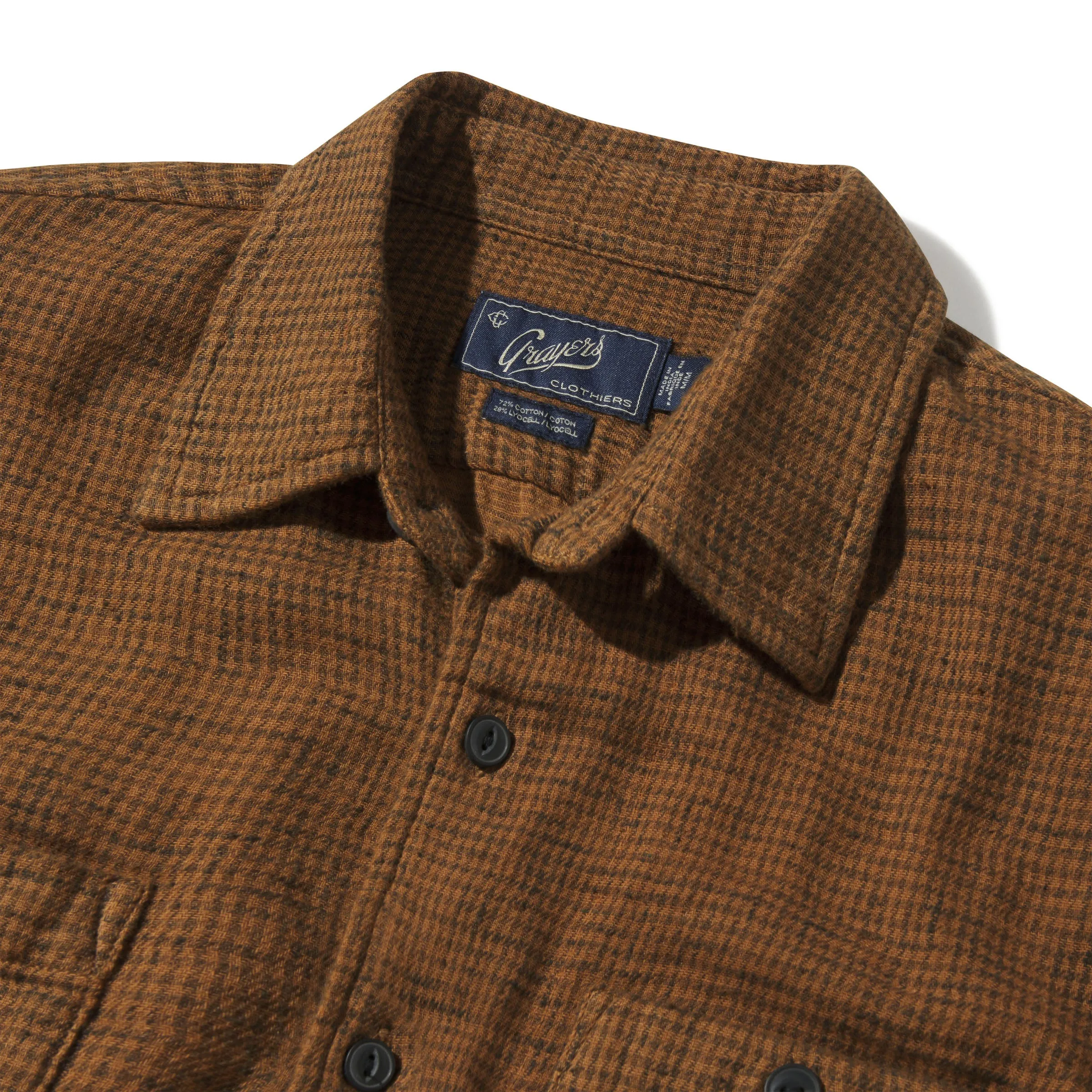 Houndstooth Double Cloth Workshirt - Rubber